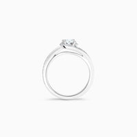 Bague Caress avec diamant brillant et platine