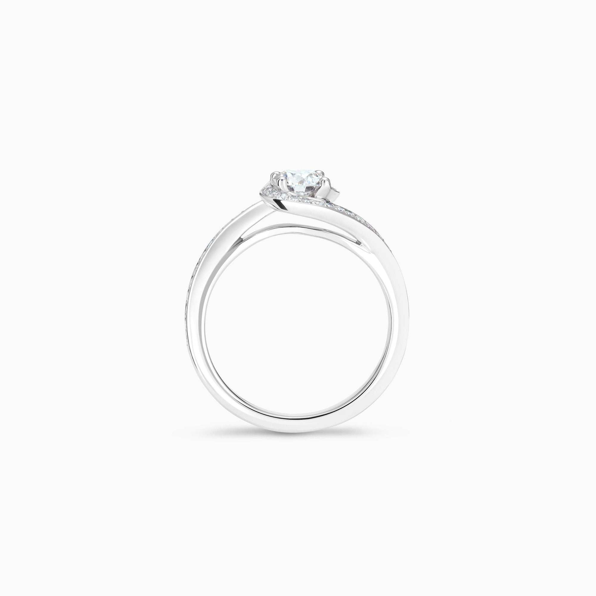 Bague Caress avec diamant brillant et platine