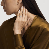 Bague Infinity avec diamant rond brillant platine