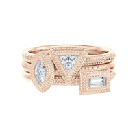 Bague Talisman empilable trio en or