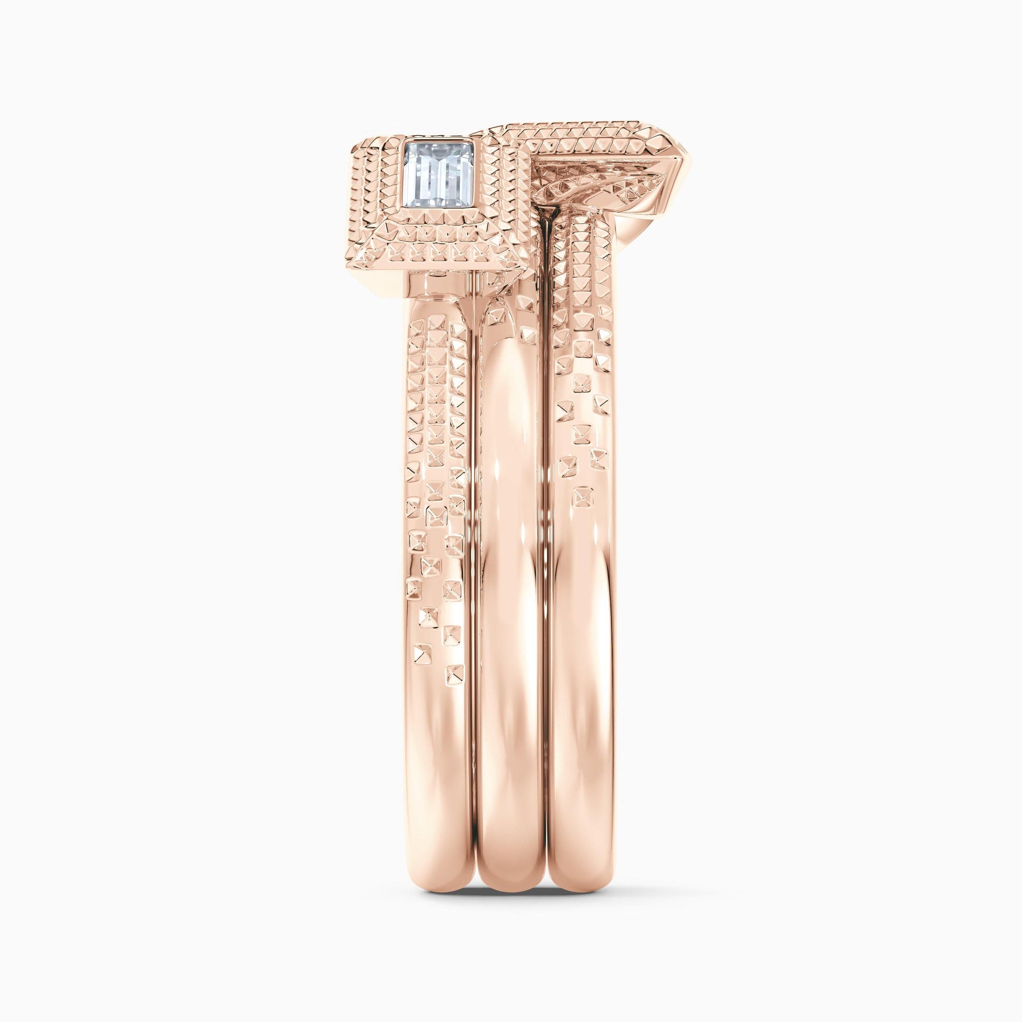 Bague Talisman empilable trio en or